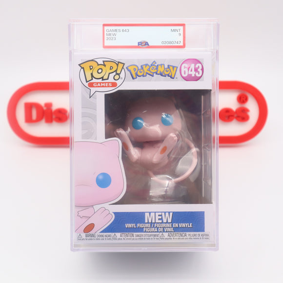 POKEMON: MEW #643 - PSA GRADED 9 MINT - NEW Authentic & Factory Sealed! (Funko POP!)