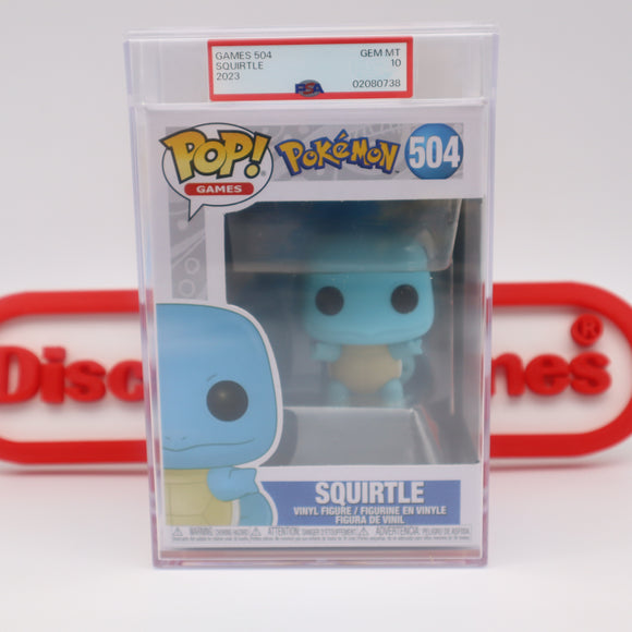 POKEMON: SQUIRTLE #504 - PSA GRADED 10 GEM MINT - NEW Authentic & Factory Sealed! (Funko POP!)