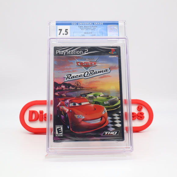 DISNEY PIXAR CARS: RACE-O-RAMA - CGC GRADED 7.5 A+! NEW & Factory Sealed! (PS2 PlayStation 2)