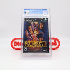 ROMANCE OF THE THREE KINGDOMS VIII 8 - CGC GRADED 9.6 A+! NEW & Factory Sealed! (PS2 PlayStation 2)