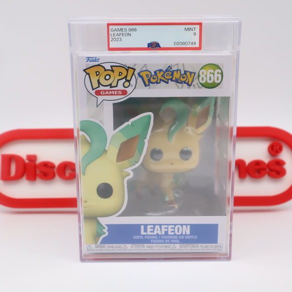 POKEMON LEAFEON #866 - PSA GRADED 9 MINT - NEW Authentic & Factory Sealed! (Funko POP!)