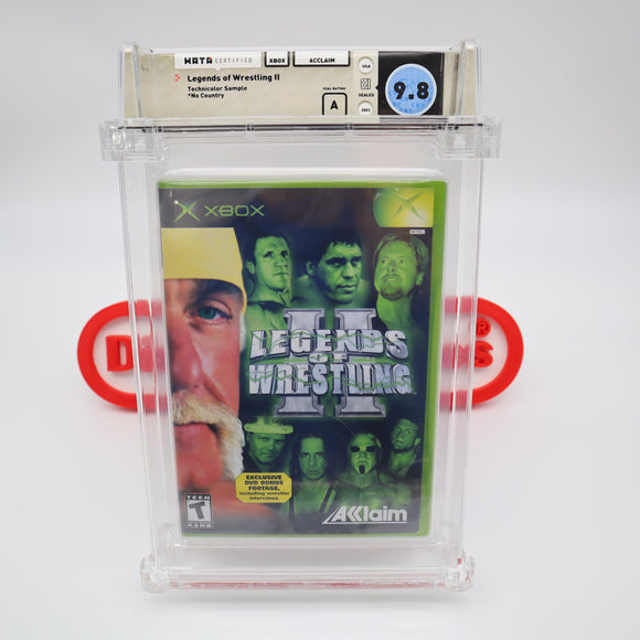 LEGENDS OF WRESTLING II 2 - WATA GRADED 9.8 A! NEW & Factory Sealed! (XBOX) TECHNICOLOR SAMPLE!