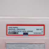 1990 IMPEL MARVEL UNIVERSE 12-CARD SEALED PACK: WOLVERINE COVER - GRADED PSA NM-MT 8