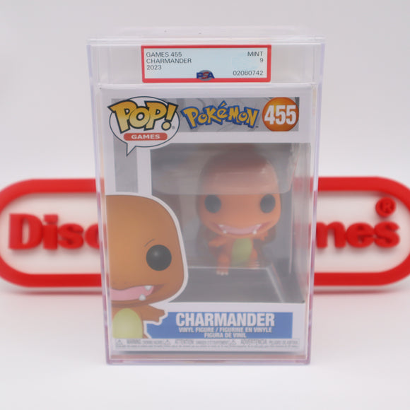 POKEMON: CHARMANDER #455 - PSA GRADED 9 MINT - NEW Authentic & Factory Sealed! (Funko POP!)