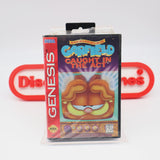 GARFIELD: CAUGHT IN THE ACT - NEW & Factory Sealed with Authentic V-Overlap Seal! (Sega Genesis)