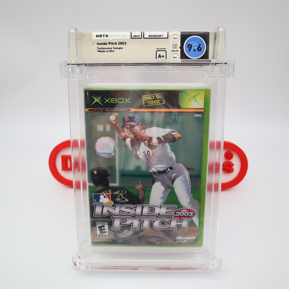 MLB INSIDE PITCH 2003 BASEBALL - WATA GRADED 9.6 A+! NEW & Factory Sealed! (XBOX) TECHNICOLOR SAMPLE!