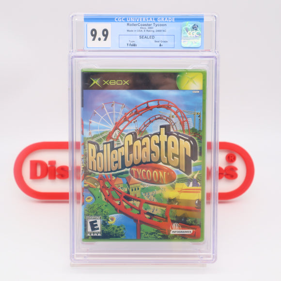 ROLLER COASTER / ROLLERCOASTER TYCOON - CGC GRADED 9.9 A+! NEW & Factory Sealed! (XBOX)
