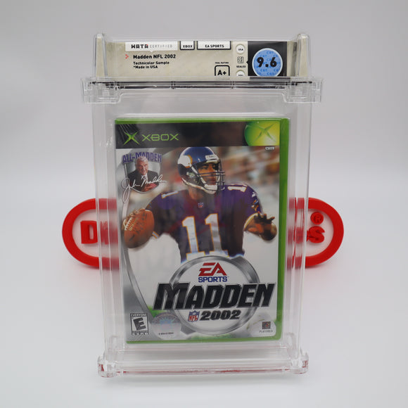 MADDEN NFL 2002 FOOTBALL - WATA GRADED 9.6 A+! NEW & Factory Sealed! (XBOX) TECHNICOLOR SAMPLE!