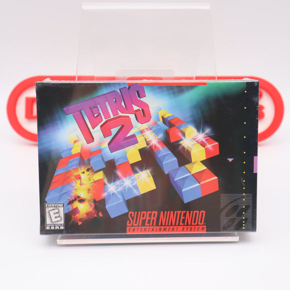 TETRIS 2 II - NEW & Factory Sealed with H-Seam! CASE FRESH! (SNES Super Nintendo)