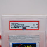 1990 IMPEL MARVEL UNIVERSE 12-CARD SEALED PACK: SPIDER-MAN COVER - GRADED PSA NM-MT 8