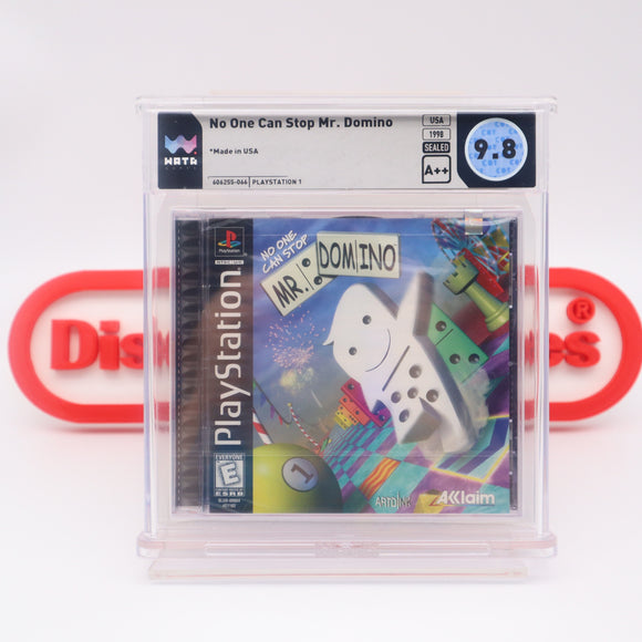 NO ONE CAN STOP MR. DOMINO (TOP OF THE POP!) WATA GRADED 9.8 A++! NEW & Factory Sealed! (PS1 PlayStation 1)