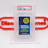 1990 IMPEL MARVEL UNIVERSE 12-CARD SEALED PACK: SPIDER-MAN COVER - GRADED PSA NM-MT 8
