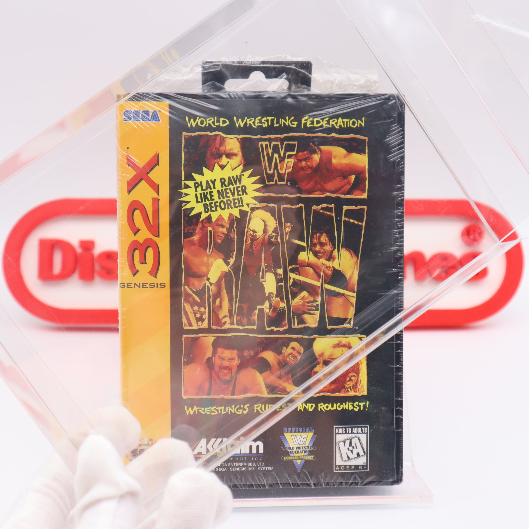 WWF RAW / WWE Wrestling - NEW & Factory Sealed Clamshell! (Sega