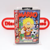 MARKO FUTBOL / SOCCER ADVENTURE - NEW & Factory Sealed with Authentic V-Overlap Seam! (Sega Genesis)
