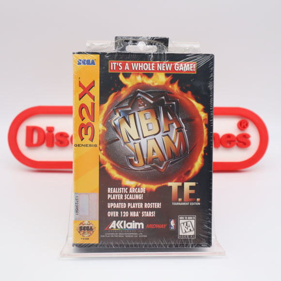 NBA JAM T.E. TOURNAMENT EDITION - NEW & Factory Sealed Chamshell! (Sega Genesis 32X)