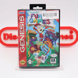 FUN 'N' GAMES - NEW & Factory Sealed with Authentic Tube Seam! (Sega Genesis)