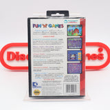 FUN 'N' GAMES - NEW & Factory Sealed with Authentic Tube Seam! (Sega Genesis)