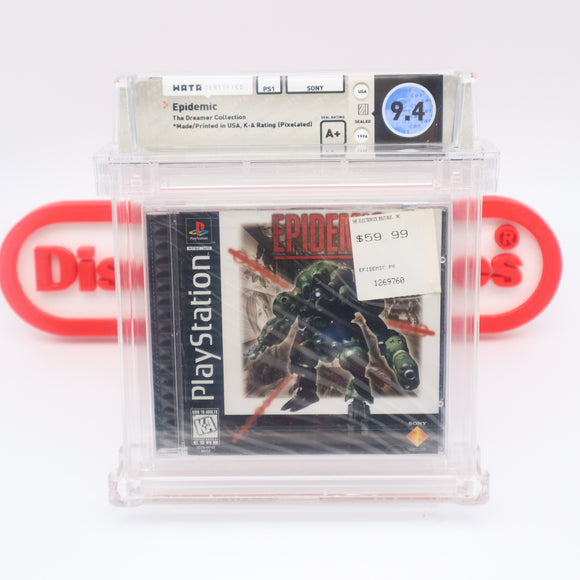EPIDEMIC - WATA PEDIGREE GRADED 9.4 A+! NEW & Factory Sealed! (PS1 PlayStation 1)