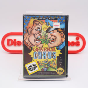 GENERAL CHAOS - NEW & Factory Sealed with Authentic V-Overlap Seam! (Sega Genesis)