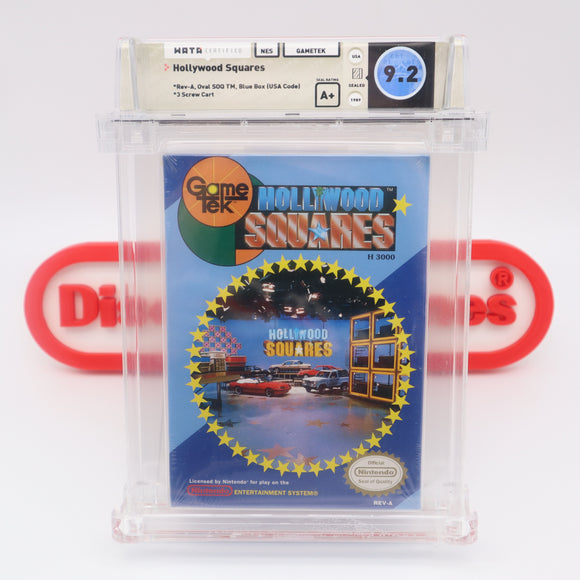 HOLLYWOOD SQUARES - WATA GRADED 9.2 A+! NEW & Factory Sealed with Authentic H-Seam! (NES Nintendo)