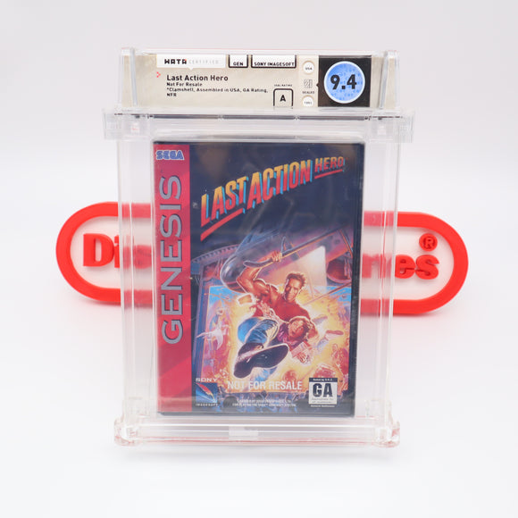 LAST ACTION HERO - ARNOLD SCHWARZENEGGER - WATA GRADED 9.4 A! NEW & Factory Sealed! (Sega Genesis)