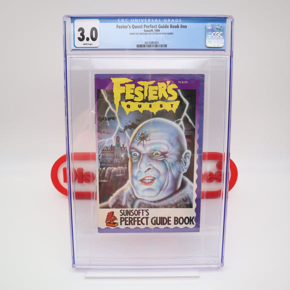 NES NINTENDO STRATEGY GUIDE - FESTER'S QUEST PERFECT GUIDE BOOK - CGC GRADED 3.0