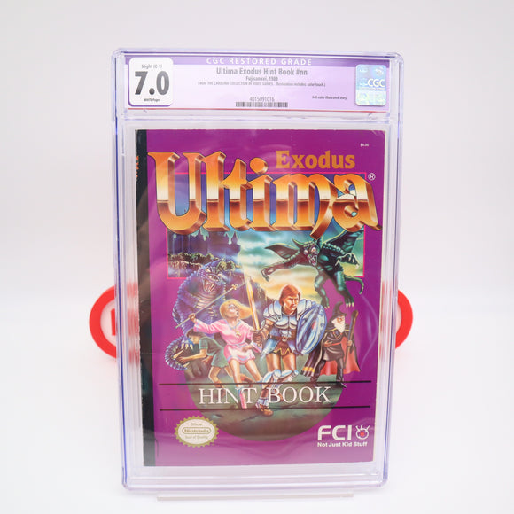 NES NINTENDO STRATEGY GUIDE - ULTIMA EXODUS HINT BOOK - CGC GRADED 7.0