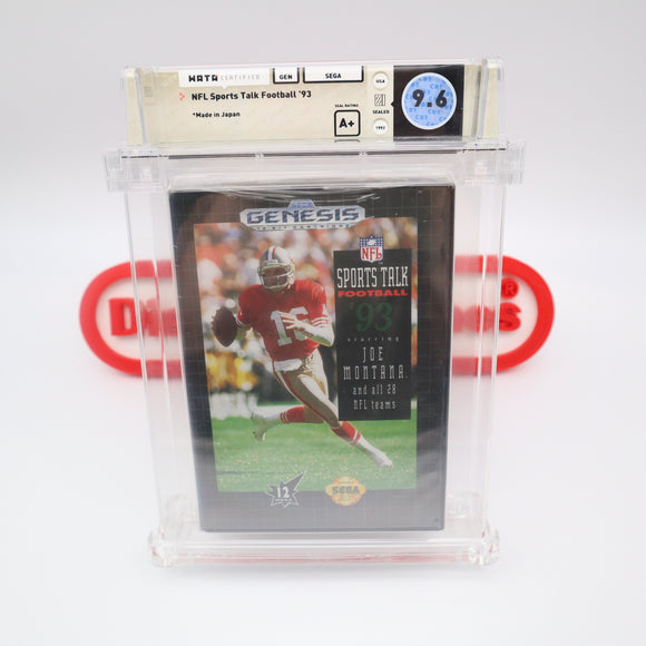 NFL SPORTS TALK FOOTBALL '93 1993 STARRING JOE MONTANA - WATA GRADED 9.6 A+! NEW & Factory Sealed! (Sega Genesis)