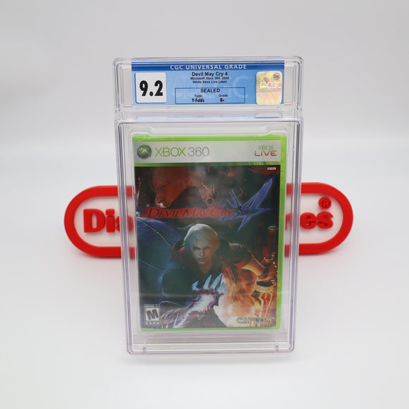 DEVIL MAY CRY 4 IV - CGC GRADED 9.2 B+! NEW & Factory Sealed! (XBox 360)