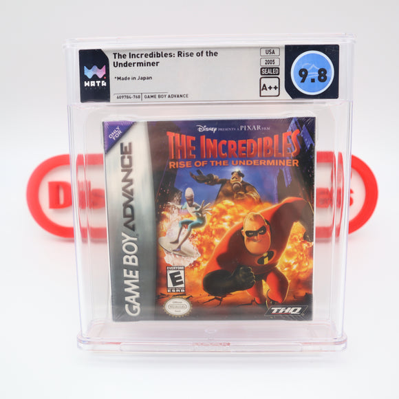 THE INCREDIBLES: RISE OF THE UNDERMINER - WATA GRADED 9.8 A++! NEW & Factory Sealed! (Game Boy Advance GBA)