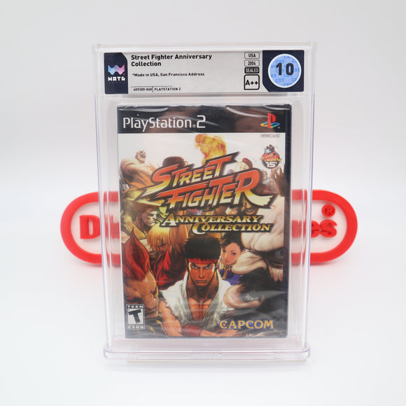 CAPCOM'S STREET FIGHTER ANNIVERSARY COLLECTION - PERFECT/HIGHEST GRADED WATA 10 A++! NEW & Factory Sealed! (PS2 PlayStation 2)