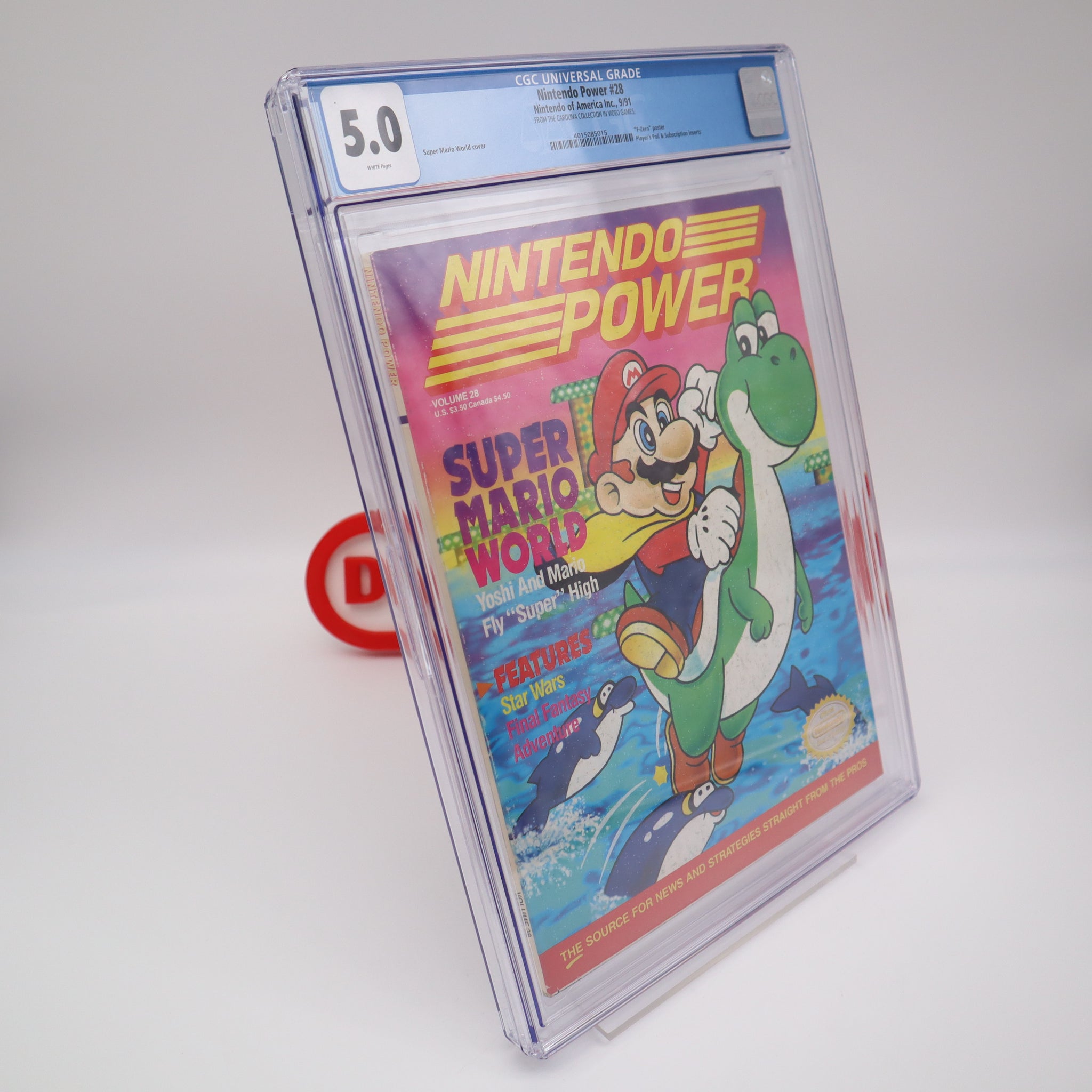 NINTENDO POWER ISSUE #28 - SUPER MARIO WORLD COVER - CGC