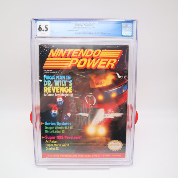 NINTENDO POWER ISSUE #27 - MEGA MAN COVER - CGC GRADED 5.0