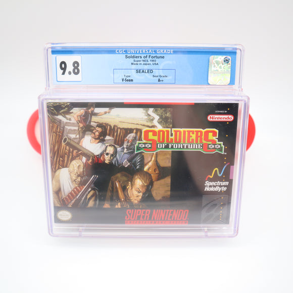 SOLDIERS OF FORTUNE - CGC GRADED 9.8 A++! NEW & Factory Sealed! (SNES Super Nintendo)
