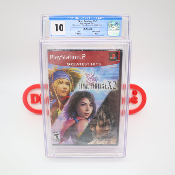FINAL FANTASY X-2 - PERFECT/HIGHEST GRADED CGC 10 A++! NEW & Factory Sealed! (PS2 PlayStation 2)