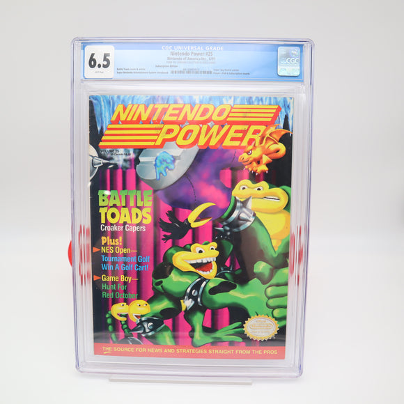 NINTENDO POWER ISSUE #25 - BATTLETOADS COVER - CGC GRADED 6.5