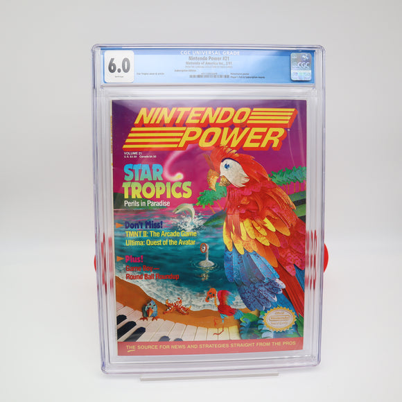 NINTENDO POWER ISSUE #21 - STAR TROPICS COVER - CGC GRADED 6.0