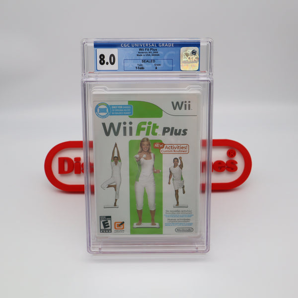 WII FIT PLUS - CGC GRADED 8.0 A! NEW & Factory Sealed! (Nintendo