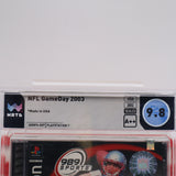 NFL GAMEDAY 2003 (TOM BRADY COVER!) WATA GRADED 9.8 A++! NEW & Factory Sealed! (PS1 PlayStation 1)