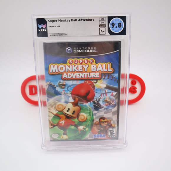 SUPER MONKEY BALL ADVENTURE - WATA GRADED 9.8 A+! NEW & Factory Sealed! (Nintendo GameCube)
