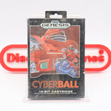 CYBER BALL / CYBERBALL FOOTBALL - NEW & Factory Sealed with Authentic Tube Seam! (Sega Genesis)