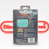 CYBER BALL / CYBERBALL FOOTBALL - NEW & Factory Sealed with Authentic Tube Seam! (Sega Genesis)