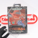 CYBER BALL / CYBERBALL FOOTBALL - NEW & Factory Sealed with Authentic Tube Seam! (Sega Genesis)