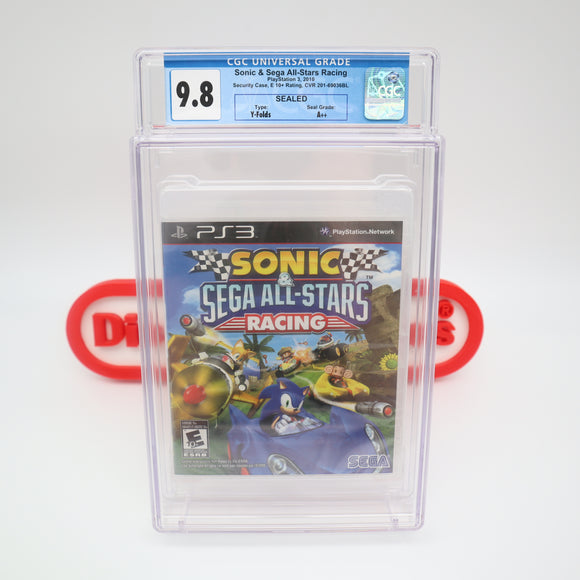 SONIC & SEGA ALL-STARS RACING - CGC GRADED 9.8 A++! NEW & Factory Sealed! (PS3 PlayStation 3)