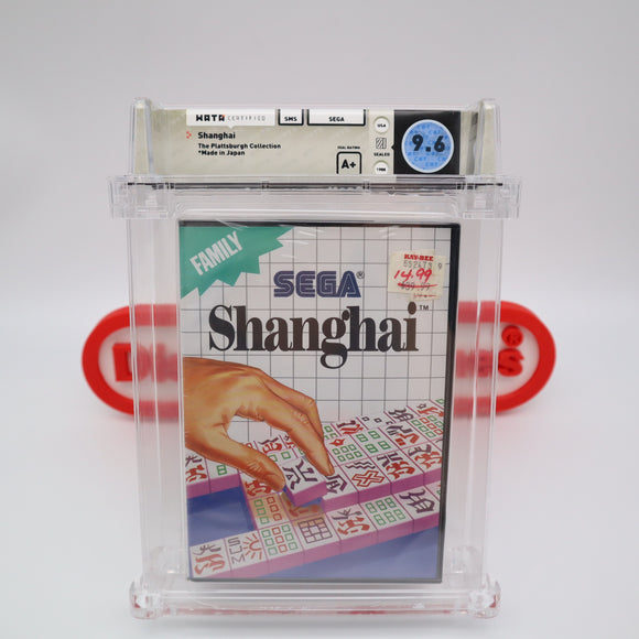 SHANGHAI - WATA PEDIGREE GRADED 9.6 A+! NEW & Factory Sealed! (SMS Sega Master System)
