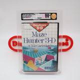 MAZE HUNTER 3-D 3D VGA GRADED 90+ MINT GOLD! NEW & Factory Sealed! (SMS Sega Master System)