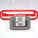 POKEMON STADIUM 2 II - GOLD NFR / NOT FOR RESALE STORE DEMO CARTRIDGE WITH FULL BACK KIOSK LABEL! Cleaned & Tested! (N64 Nintendo 64)