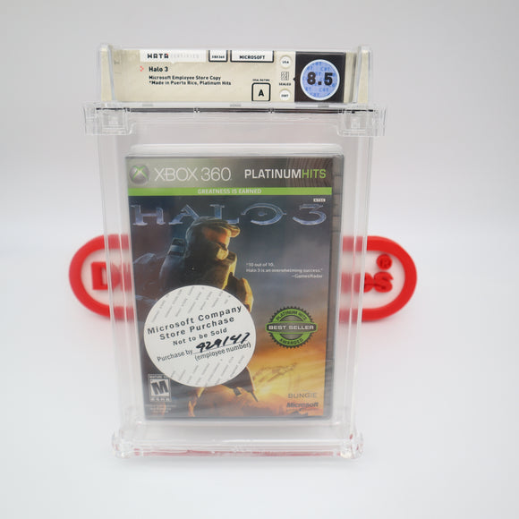 HALO 3 III - EMPLOYEE-STORE COPY! WATA GRADED 8.5 A! NEW & Factory Sealed! (XBox 360)