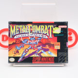 METAL COMBAT: FALCON'S REVENGE - NEW & Factory Sealed with Authentic H-Overlap Seam! (SNES Super Nintendo)