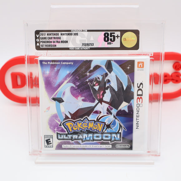 POKEMON ULTRA MOON - VGA GRADED 85+ NM+ GOLD! NEW & Factory Sealed! (Nintendo 3DS)